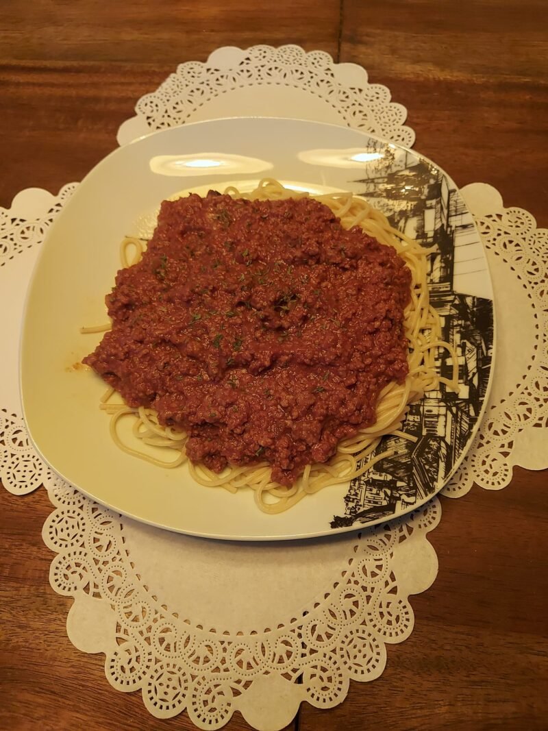 Spaghettis sauce à la viande